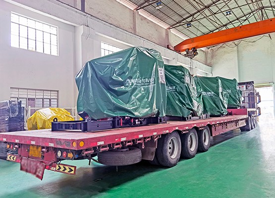 April 23, 2022,Four units GUP-Q19E600P (Rated Power: 447KW) Engine Power Assembly have delivered.